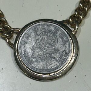 Gold and Silver Coin Pendant Necklace